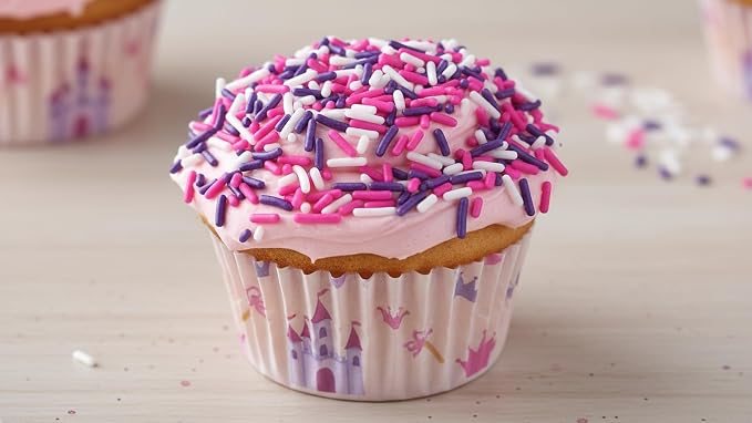 NCS Pink, White & Pearlized Purple Jimmies Edible Sprinkles – Cupcake, Cake & Cookie Decorations, 7 oz