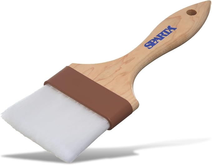 SPARTA 4039800 Nylon Wide Brush, Flat With Nylon Bristles, 3 Inches, Tan, (Pack of 12)