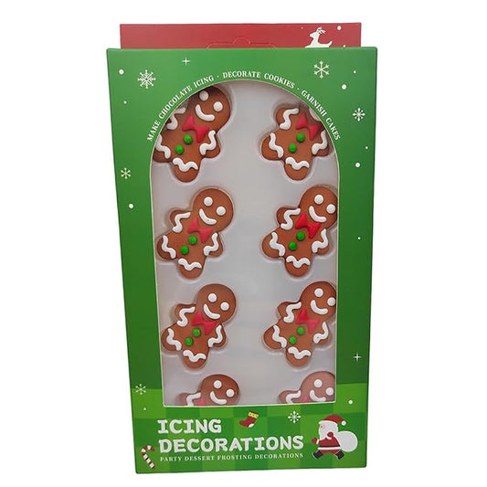 Edible Candy Gingerbread Man Christmas Sprinkles for Cake Decorating Party Cookie DIY Cake Cupcake Topper Icing Frosting Decoration Christmas Supplies