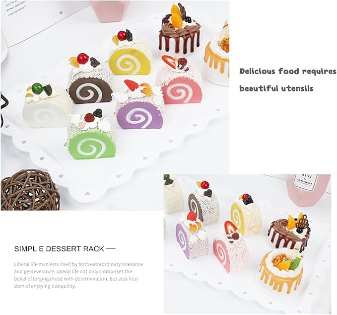 5 Pcs Cake Stand Set with 2 Tier Holders & 3 Appetizer Trays for Party | Food safe PP material,Easy to assemble,suitable for various events,weddings, birthday parties, Christmas parties, etc