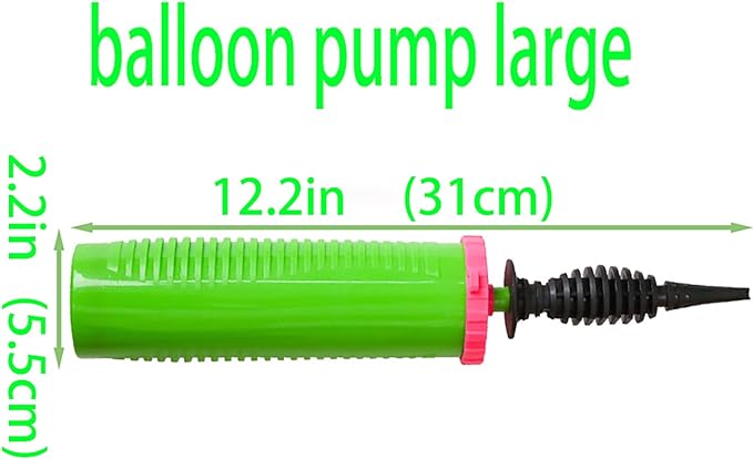 Balloon Pump Handheld Two-Way Dual Action - Hand Blower Air Pumper for Balloons - Ballon Inflator Pumping - Manual Baloon Inflators Machine (Green 1 Piece)