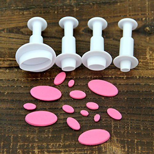 Cookie Cutters,Plunger Cutter Cake Decorating Supplies Fondant Molds,20 Pcs,Heart/Square/Oval/Circular/Star/Diamond,White,Dadam