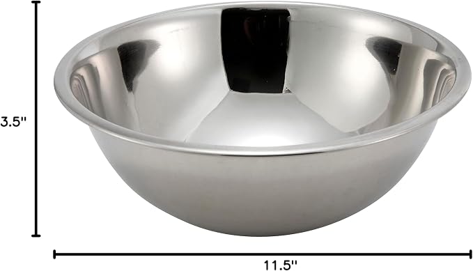 Winco 5 Quart Heavy-Duty Stainless Steel Mixing Bowl