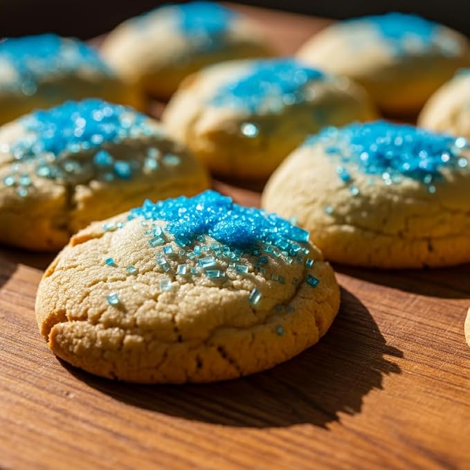Bakerpan Royal Blue Sugar Sprinkles for Baking - 7 oz Coarse Sparkling Decorating Sugar Crystals for Baking Topping, Cookies & Cupcakes | Kosher, Gluten-Free, Made in USA