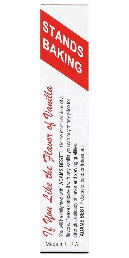 Adams Extract Flavoring 1.5oz Bottles (Pack of 3) Choose Flavor Below (Adams Best Twice as Strong Vanilla 1.5oz)