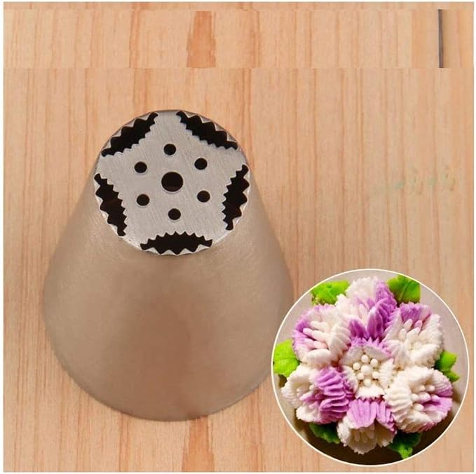 Russian Nozzle Piping Tip Stainless Steel by Chef Collection (1, O6)
