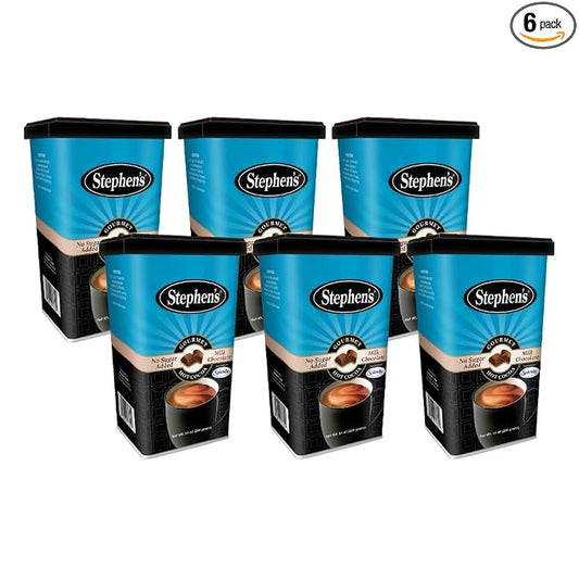 Stephen's Gourmet Hot Cocoa, No Sugar Added Milk Chocolate, 14 OZ (Pack of 6)