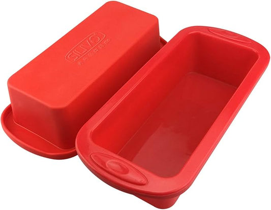 SILIVO Silicone Bread and Loaf Pans (2 Pack) - Nonstick Silicone Baking Mold for Homemade Loaf, Bread and Meatloaf