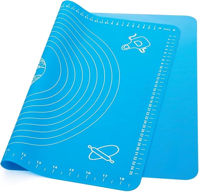 Silicone Baking Mat, Blue,20"x16" | For Rolling Out Pastry Dough