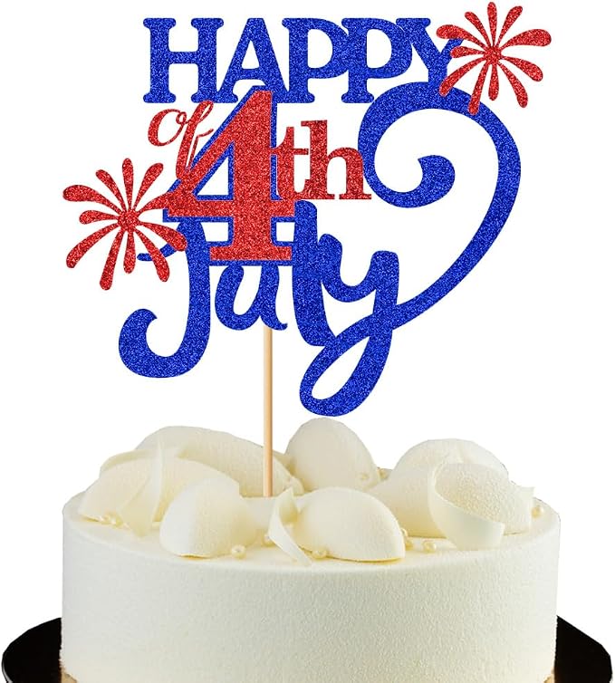 Independence Day Happy Birthday 4th of July Cake Topper | Patriotic Birthday Party Decorations,4th of July USA Birthday Party America National Day Happy Party Decoration