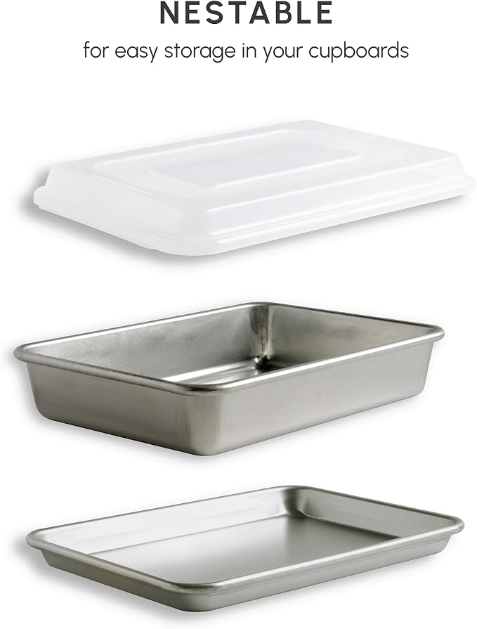 Nordic Ware Aluminized Steel Baking Set 9X13, Quarter Sheet and Lid