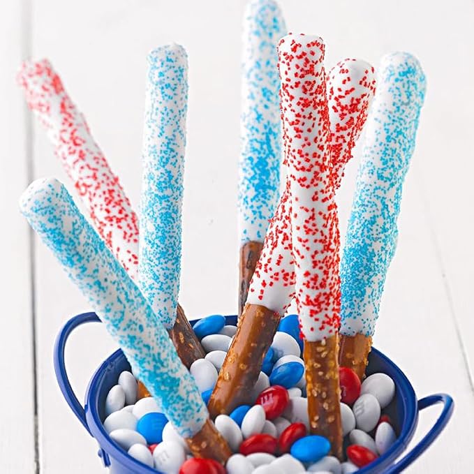 Edible Christmas Sprinkle Mix Sanding Sugar Gold Red Blue and White Crystal Candy Perfect for Cake Decorations Baking Ice Cream Cookies Cupcake Topper 6.5 ounces