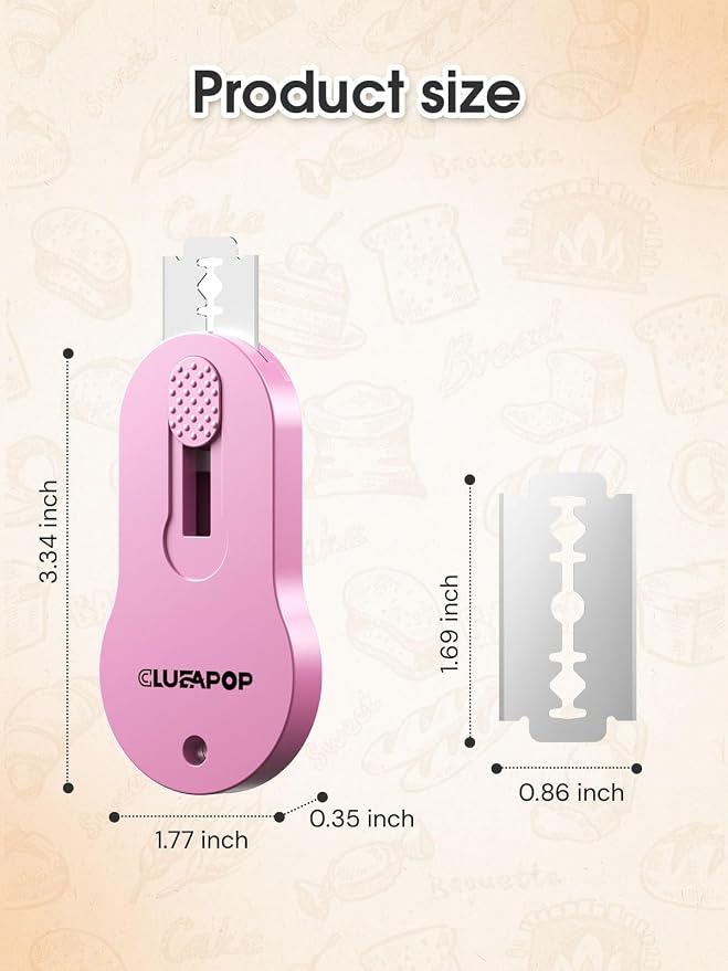 CLUEAPOP Bread Lame, Extractable & Magnetic Dough Scoring Tool - Professional Sourdough Scoring Tool - Sourdough Bread Baking & Bread Scoring Tool - Scoring Patterns Booklet & 5 Razor Blades