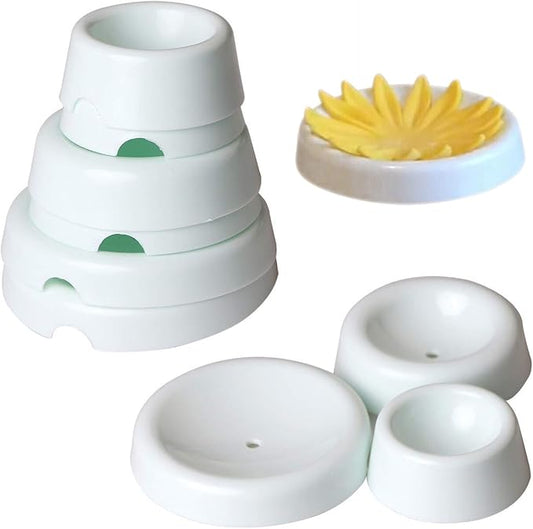 Set of 12 Fondant Forming Cups Button Shaped Drying Holder Sugar Flower Fondant Gumpaste Chocolate Forming Shaping Mold Cake Decorating Tools by EORTA for DIY Craft Cake Art, White