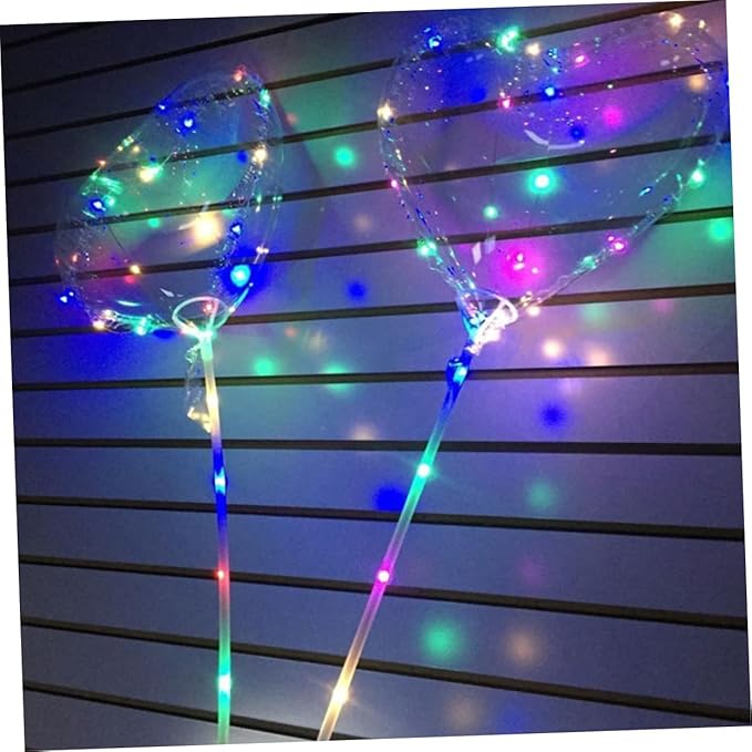 FAVOMOTO 6 Sets Heart Shape Light up Balloons String Lights Decorative Balloons for Party