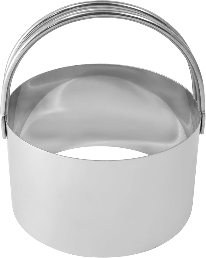R&M International Stainless Steel 3-1/4" Round Biscuit Cutter with Handle, 1-Piece,Metallic