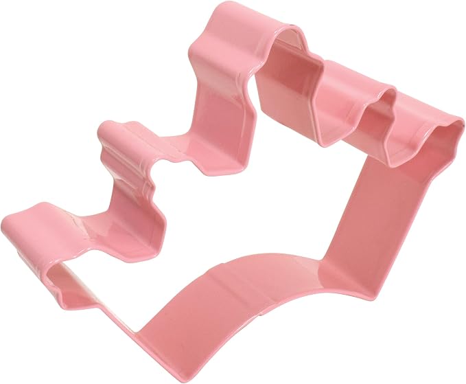 Crown Cookie Cutter 5 Inch Pink Coated