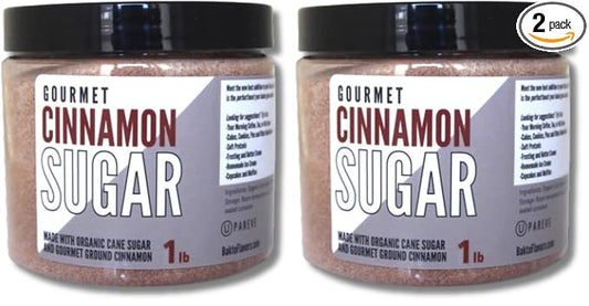 Bakto Flavors Gourmet Cinnamon Sugar - 1 lb Jar (Pack of 2)