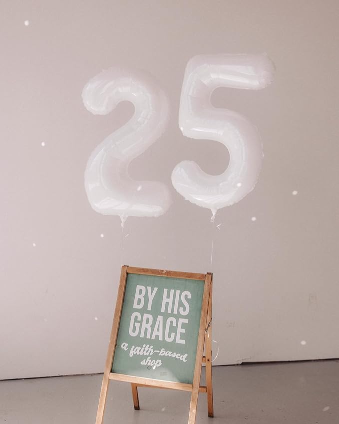 White Number 10 Balloon 40 inch, 10 Number Balloons, 10th White Birthday Decorations for Girls Boys, 10 Year Old Party Supplies