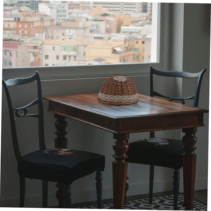Rattan Basket Food Protector Household Basket Storage Container Decorative Accessory