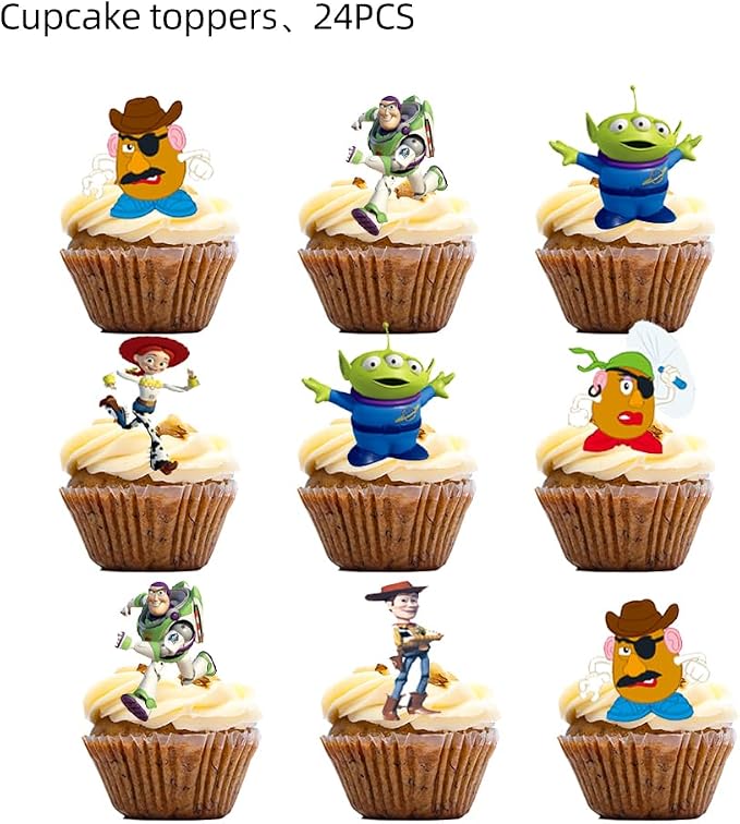 25PCS Cake Toppers Cupcake Toppers Cake Decorations Birthday Party Supplies Decorations (Style 7)