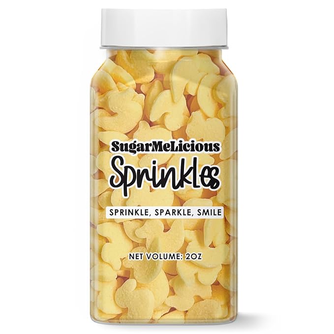 SugarMeLicious Baby Duck Candy Quin Sprinkles for Birthday Cakes, Cupcakes, Cookies & Desserts, (Ducks, 2oz)
