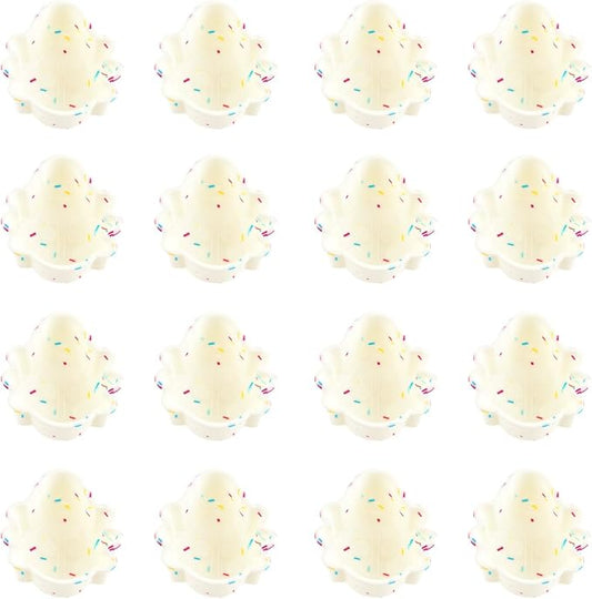 Silicone Mini Fluted Cake Pan Set 12 Pack Nonstick Mini Flan Molds Cute Baking Mold for Cupcakes Donuts Muffins Brownies Cornbread Jelly for Owen Reusable Baking Tray(White, Beetle)
