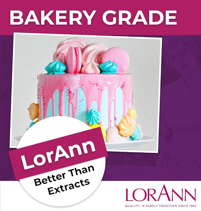 Lorann Oils Princess Cake and Cookie Bakery Emulsion: Regal Flavor Blend, Perfect for Enhancing Sweet, Cake-like Undertones in Baked Goods, Gluten-Free, Keto-Friendly, Unique Flavor Blend Essential