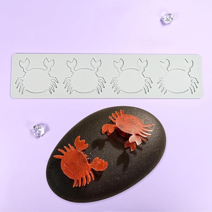 mostsom Crab Pattern Lace Fondant Mold Lace Flower Wedding Cake Silicone Mousse Sugar Craft Icing Mat Pad Pastry Baking Tool (F_ Crab)