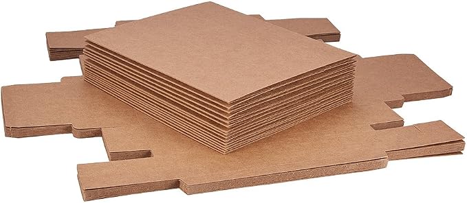 BENECREAT 16 Pack 6.8x4x1.65 Kraft Paper Drawer Box Paper Mache Boxes Soap Jewelry Boxes for Candy, Wedding Party Favors, Christmas, Festival Gift Packaging - Brown