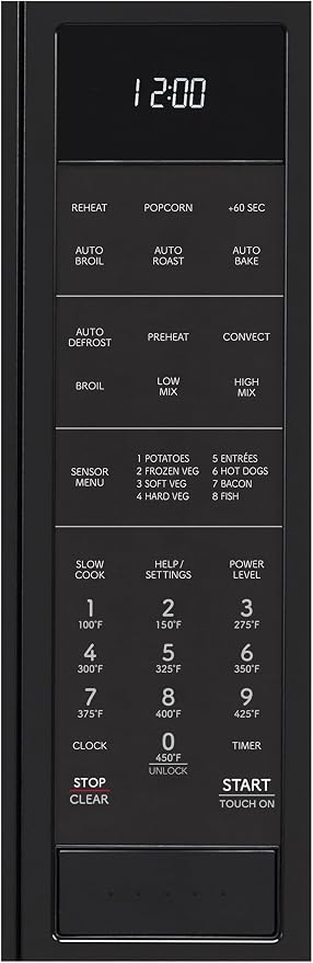 SHARP SMC1585KB Convection Countertop Microwave Oven with Removeable 15.4" Carousel Turntable, 1.5 Cubic Feet, 900 Watt, Sensor Cooking, Black