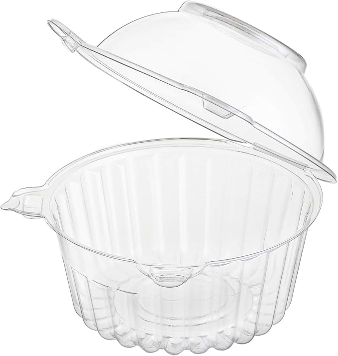 Bekith 150 Pack Individual Cupcake Containers, Plastic Cupcake Holder with Lid, Single Cupcake Boxes, Muffin Container for Party, Stackable