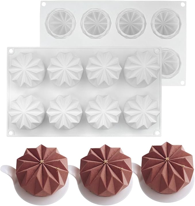 mostsom 3D Diamond Chocolate Cookie Molds Chocolate Cover Cookie Silicone Molds for Candy Mini Cakes Jelly Baking (Diamond I1_11.6x6.88x1.72inch)
