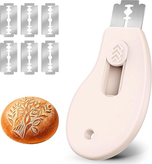 Bread Lame Sourdough Scoring Tool, Extractable & Magnetic Bread Scoring Tool, Bread Scoring Knife for Sourdough Bread Baking, Bread Scorer Tool with 5 Replaceable Razor Blades