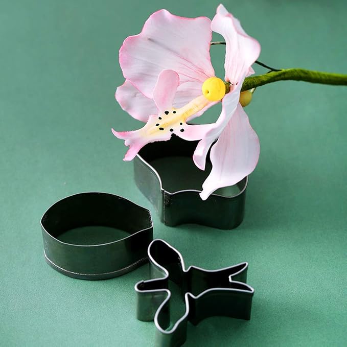 3pcs/set Butterfly Orchid Sugar Flower Cutter Set Fondant Cake Sugarcraft Decorating Tools-Small