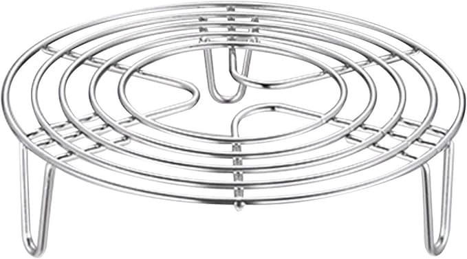 Round Steamer Rack and Cooling Rack,Stainless Steel Pot Trivet, Wire Steamer Kettle Rack Holder, Fit for Pots Cookware Pressure-Cooker Pans Up (16x4cm/6.3x1.57inch)