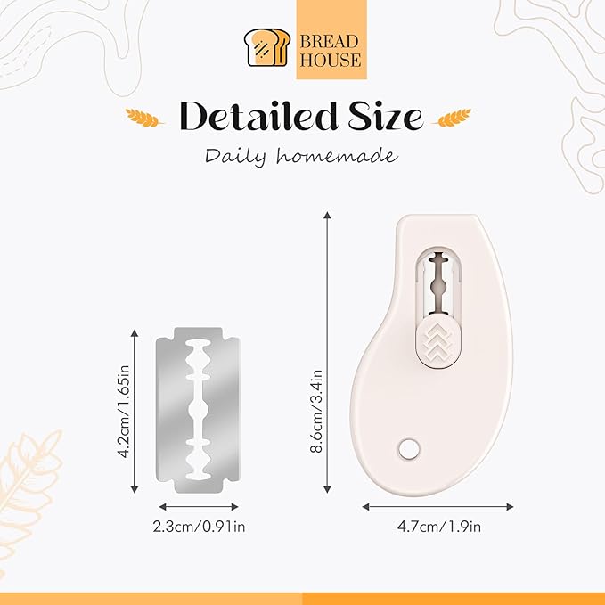 Bread Lame Sourdough Scoring Tool, Extractable & Magnetic Bread Scoring Tool, Bread Scoring Knife for Sourdough Bread Baking, Bread Scorer Tool with 5 Replaceable Razor Blades