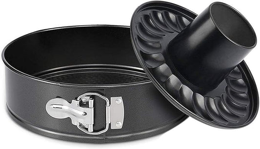 Mingcao 9 Inch Springform Pan, Nonstick Cake Pan, Heavy Duty Cheesecake Pan, Ice-Cream Cake Pan, 2 in 1 with Removable Bottom and Quick-Release Latch for Oven Baking - Gray