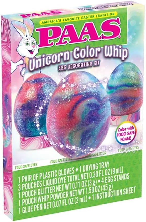 PAAS Unicorn Color Whip Egg Decorating Kit - America's Favorite Easter Tradition