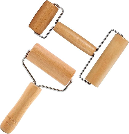 Small Wooden Rolling Pin for Baking, 7 Inch Mini Dough Roller, Non Stick Pizza Roller for Pastry Cookie Tortilla Dumpling Fondant Pie Crust Pasta (GMZ-TH)