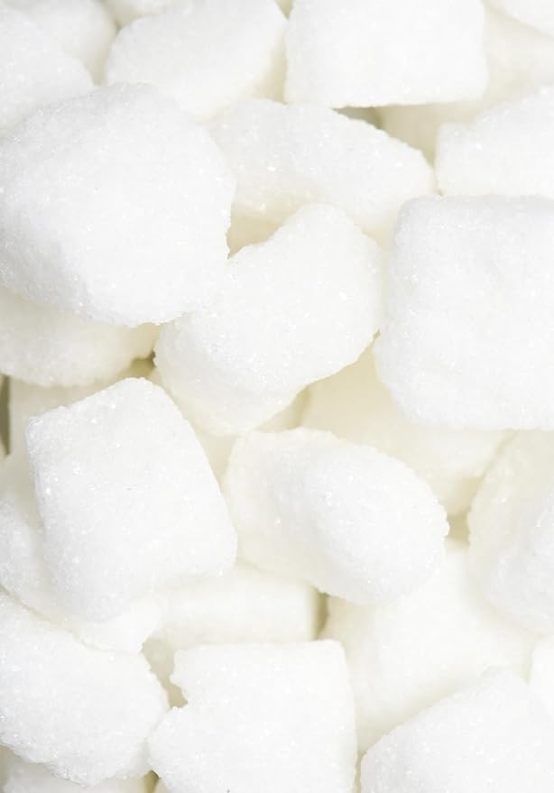 India Tree Non-GMO Fair Trade White Sugar Cubes - 1.1 lb Container - Pure Cane Sugar Rough-Cut Cubes for Coffee, Tea, Cocktails, Beverages, and Entertaining