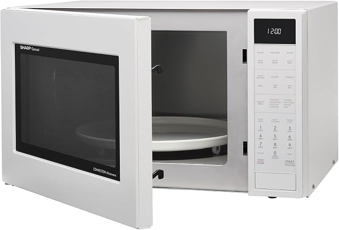 SHARP SMC1585KW Convection Countertop Microwave Oven with Removeable 15.4" Carousel Turntable, 1.5 Cubic Feet, 900 Watt, Sensor Cooking, White
