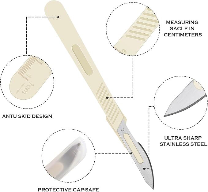 Mudder Bread Lame Scoring Tool with 10 Pieces Replaceable Blades and 2 Pcs Dough Scoring Knife Bread Scorer Set with Protective Cover for French Baguettes Sourdough Making tool