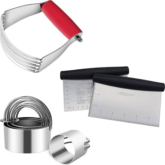 Bench Scraper & Pastry Blender & Biscuit Cutter