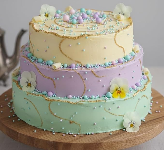 Zali Edible Pearl Sprinkles, Pastel Mix, 26 Colors Mixed Size | Gluten Free, Food Grade, For Cakes, Cupcakes, Cookies, Donuts & Ice Cream, Wedding & Festival Decoration