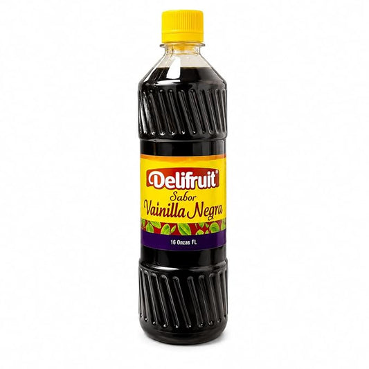 Delifruit Black Vanilla Extract From Dominican Republic 16 Oz.