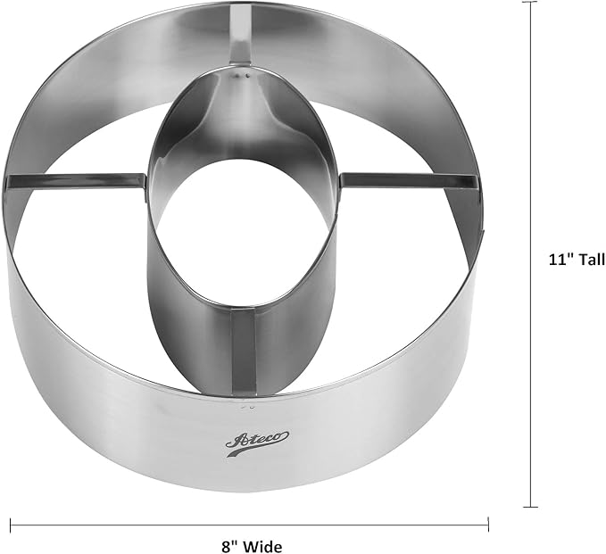 Extra Large Number 0 Cake Cutter, Silver