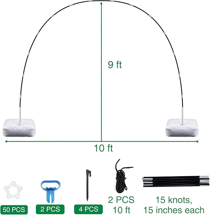 Balloon Arch kit with Base, 9Ft Tall &10Ft Wide Adjustable Balloon Arch Stand Party Backdrop Decoration Tool for Wedding Birthday Baby Shower Halloween Christmas Party