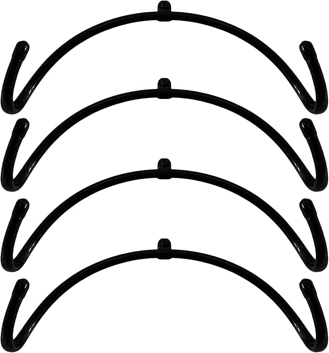 AUXPhome Pack of 4 – Rolling Pin Holder Display Rack Storage Organizers Wall Mount Hooks – Home Decor Kitchen Wall Hanging Multi Purpose Bottle Rack - No Rolling Pin