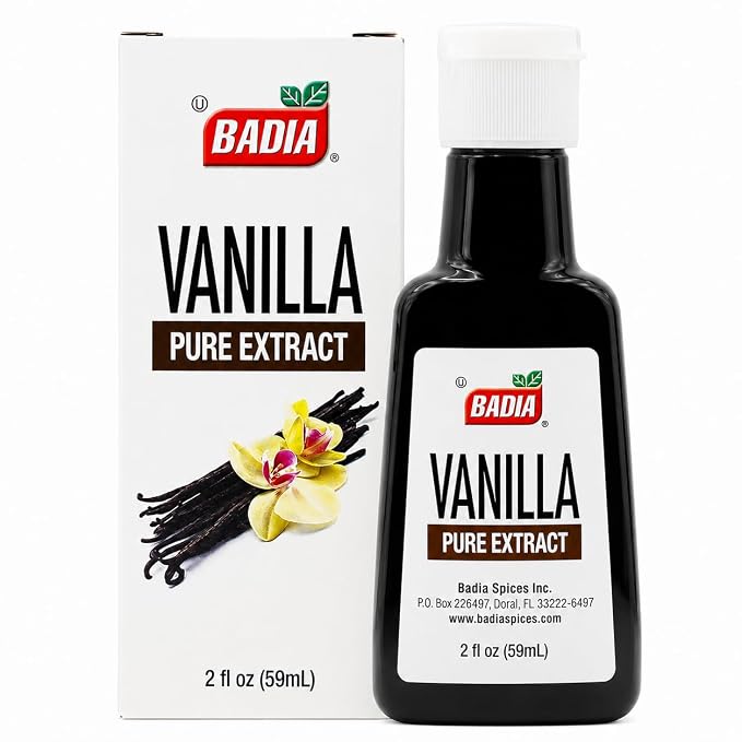 Badia Vanilla Pure Extract, 2 fl oz – Rich Baking Flavor for Desserts, Pastries & Drinks